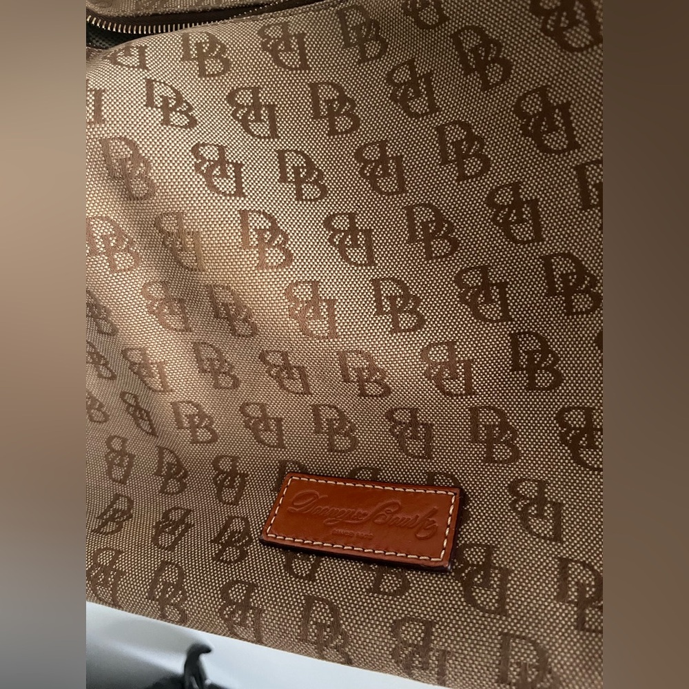 Dooney & Bourke tan brown signature canvas hobo bag - Picture 3 of 15